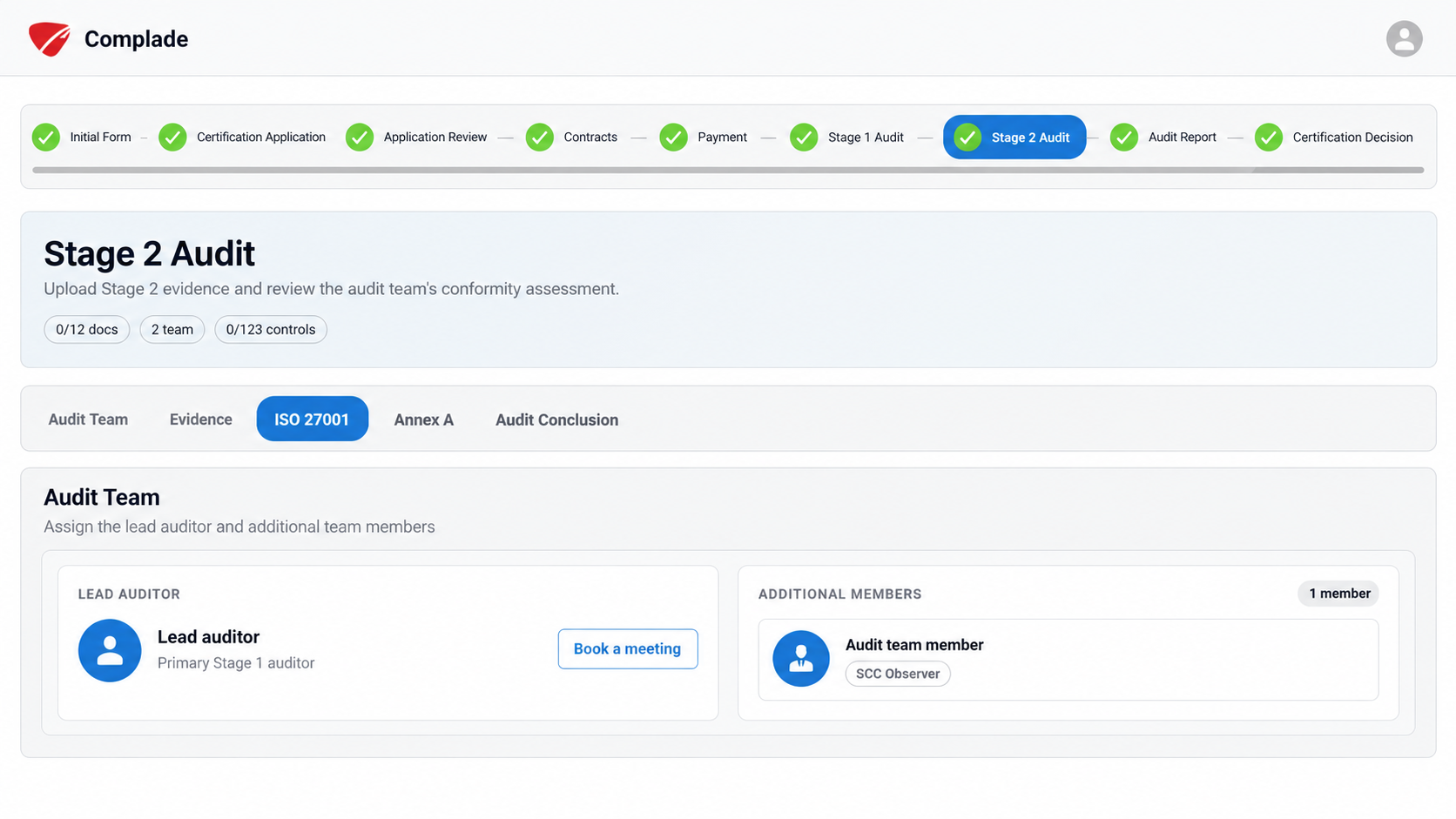 Complade portal preview: Plan and follow Stage 2
